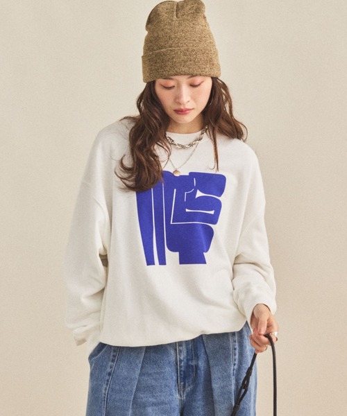 MIRROR STOKE(ミラーストーク)の「≪WEB限定≫【新色追加】MS LOGO SWEATSHIRT/ミラーストークロゴスウェットシャツ(スウェット・レディース・ネイビー/オフホワイト/ブラック/グレー・MEDIUM)」の19枚目の写真