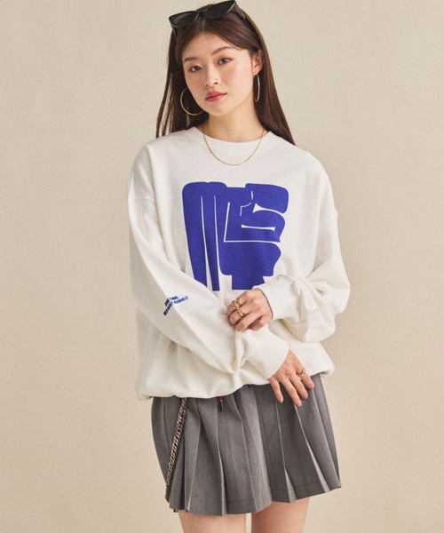 MIRROR STOKE(ミラーストーク)の「≪WEB限定≫【新色追加】MS LOGO SWEATSHIRT/ミラーストークロゴスウェットシャツ(スウェット・レディース・ネイビー/オフホワイト/ブラック/グレー・MEDIUM)」の6枚目の写真
