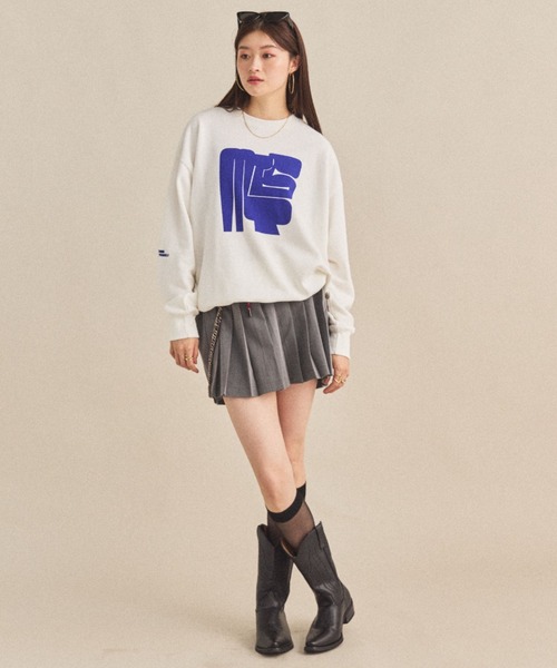 MIRROR STOKE(ミラーストーク)の「≪WEB限定≫【新色追加】MS LOGO SWEATSHIRT/ミラーストークロゴスウェットシャツ(スウェット・レディース・ネイビー/オフホワイト/ブラック/グレー・MEDIUM)」の11枚目の写真