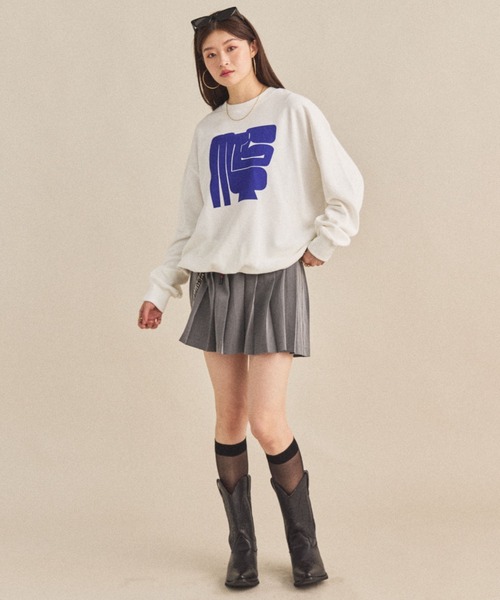 MIRROR STOKE(ミラーストーク)の「≪WEB限定≫【新色追加】MS LOGO SWEATSHIRT/ミラーストークロゴスウェットシャツ(スウェット・レディース・ネイビー/オフホワイト/ブラック/グレー・MEDIUM)」の14枚目の写真