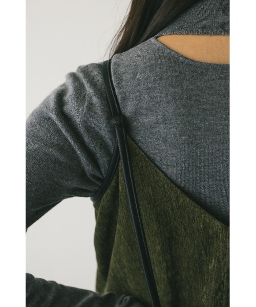 パイピングベロアキャミワンピース（ワンピース）｜STYLEMIXER