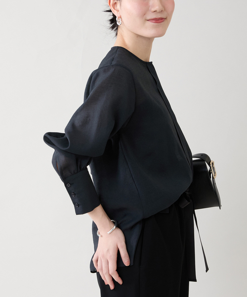 VERMEIL par iena（ヴェルメイユパーイエナ）の「《追加5》シアーブラウス（シャツ/ブラウス・レディース・ネイビー・FREE）」の17枚目の写真