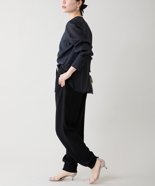 VERMEIL par iena（ヴェルメイユパーイエナ）の「《追加5》シアーブラウス（シャツ/ブラウス・レディース・ネイビー・FREE）」の10枚目の写真