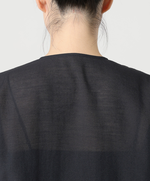 VERMEIL par iena（ヴェルメイユパーイエナ）の「《追加5》シアーブラウス（シャツ/ブラウス・レディース・ネイビー・FREE）」の3枚目の写真