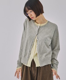 Unblend（アンブレンド）の「【Unblend】フェイクレイヤード配色 ニットカーディガン（カーディガン/ボレロ）」