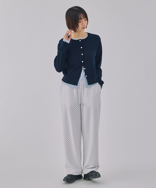 Unblend(アンブレンド)の「【Unblend】フェイクレイヤード配色 ニットカーディガン(カーディガン/ボレロ・レディース・ブラック系/チャコール/グレー系/ネイビー系/ブラウン系・FREE)」の20枚目の写真