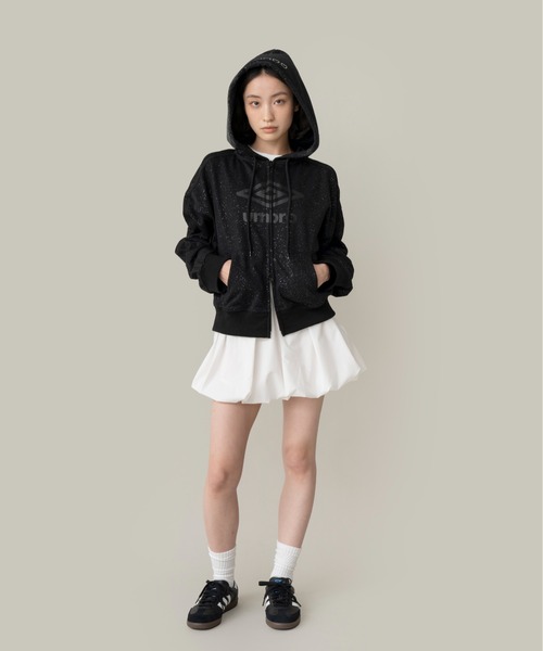 UMBRO × Casselini ロゴジップパーカー ブラック FREEサイズ Casselini(キャセリーニ) 【UMBRO× Casselini】ロゴジップパーカー