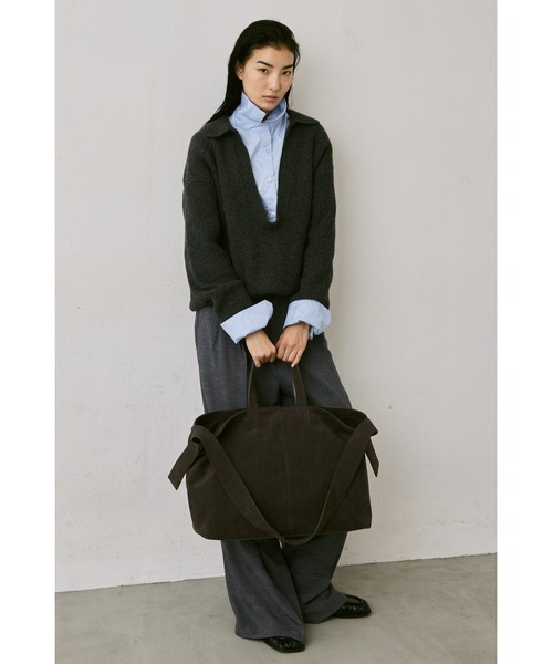 un/neu（アンノイ）の「フェイクスエード2WAYビッグトート / ショルダーバッグ / A4サイズ、PC（15inch）収納可能 / 大容量バッグ（トートバッグ・レディース・チャコールグレー/ブルー/ブラウン・FREE）」の16枚目の写真