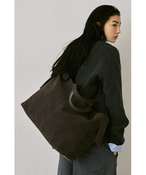 フェイクスエード2WAYビッグトート / ショルダーバッグ / A4サイズ、PC