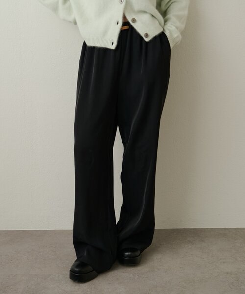 Omekashi（オメカシ）の「トロミイージーパンツ（その他パンツ・レディース・チャコールグレー/ブラック/キャメル/ネイビー/ブルー/ベージュ・38/36/PS）」の2枚目の写真