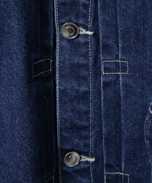 NANO universe（ナノユニバース）の「はっとり（マカロニえんぴつ）コラボ デニムジャケット(セットアップ可)（デニムジャケット・メンズ・ネイビー・M/L）」の5枚目の写真