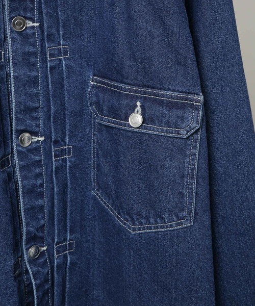 NANO universe（ナノユニバース）の「はっとり（マカロニえんぴつ）コラボ デニムジャケット(セットアップ可)（デニムジャケット・メンズ・ネイビー・M/L）」の6枚目の写真