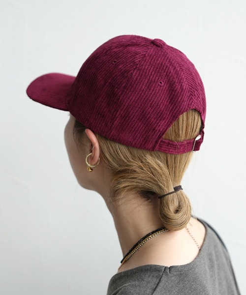 reca（レカ）の「コーデュロイキャップ（キャップ・レディース・キャメル/ボルドー/ネイビー/カーキ/アイボリー・ONESIZE）」の8枚目の写真