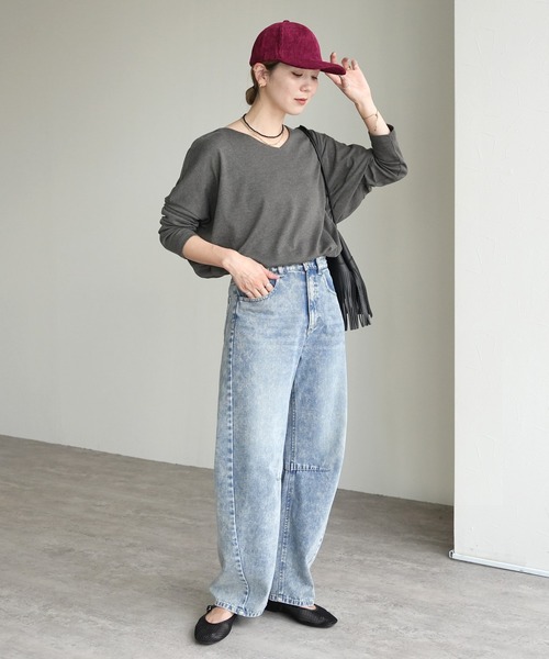 reca（レカ）の「コーデュロイキャップ（キャップ・レディース・キャメル/ボルドー/ネイビー/カーキ/アイボリー・ONESIZE）」の9枚目の写真