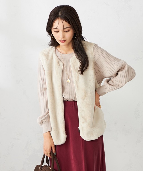 a.v.v（アーヴェヴェ）の「【マルチウェイ】ライナー付フーテッドブルゾン（ブルゾン・レディース・ダークグレー/ベージュ系その他/アイボリー・36/38/40/34/42）」の9枚目の写真