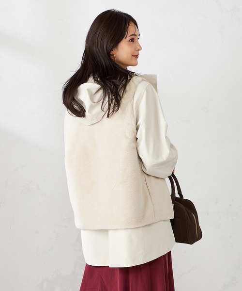 a.v.v（アーヴェヴェ）の「【マルチウェイ】ライナー付フーテッドブルゾン（ブルゾン・レディース・ダークグレー/ベージュ系その他/アイボリー・36/38/40/34/42）」の14枚目の写真