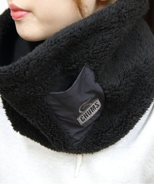 CHUMS（チャムス）の「CHUMS/チャムス　ボンディングフリースネックウォーマー　Bonding Fleece Neck Warmer（ネックウォーマー/スヌード・メンズ・グリーン/ベージュ/ブラック/グレー・FREE）」の6枚目の写真