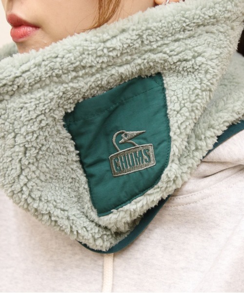 CHUMS（チャムス）の「CHUMS/チャムス　ボンディングフリースネックウォーマー　Bonding Fleece Neck Warmer（ネックウォーマー/スヌード・メンズ・グリーン/ベージュ/ブラック/グレー・FREE）」の11枚目の写真