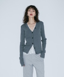 HANNE | フロントボタンVネックリブニット(カーディガン/ボレロ)