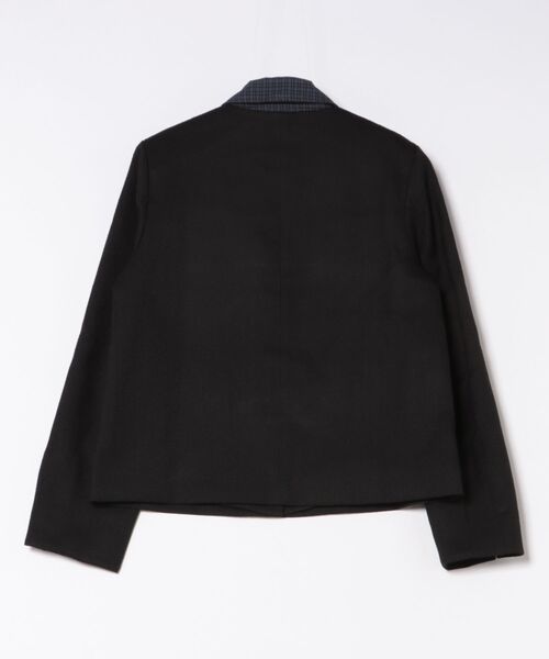 Fano Studios（ファノ ストゥディオズ）の「チェック柄 襟付き ユニークボタンジャケット FQ25W094【Fano Studios】【2025AW】（テーラードジャケット・レディース・ブラック・L/M/S）」の13枚目の写真