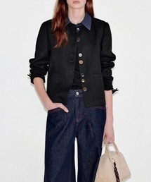 Fano Studios | チェック柄 襟付き ユニークボタンジャケット FQ25W094【Fano Studios】【2025AW】(テーラードジャケット)