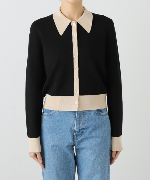 ポロシャツロングスリーブプルオーバー（ニット/セーター）｜IENA