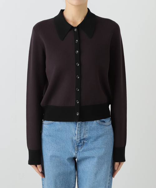 新品タグ付き　イエナ　ポロシャツロングスリーブプルオーバー　ブラック ポロシャツロングスリーブプルオーバー（ニット/セーター）｜IENA