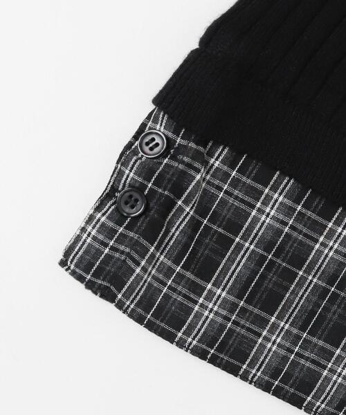 dispark（ディスパーク）の「DISPARK/チェックドッキングWジップニット（ニット/セーター・レディース・ブラック/カーキ・FREE）」の18枚目の写真