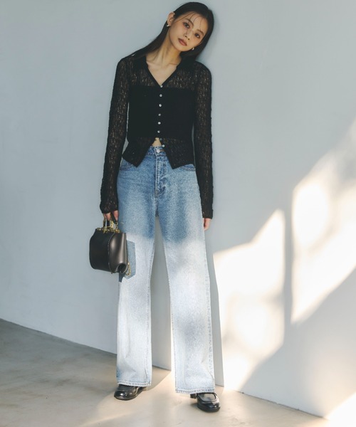 ZOZO限定】ウールレースポロニットトップス（ニット/セーター