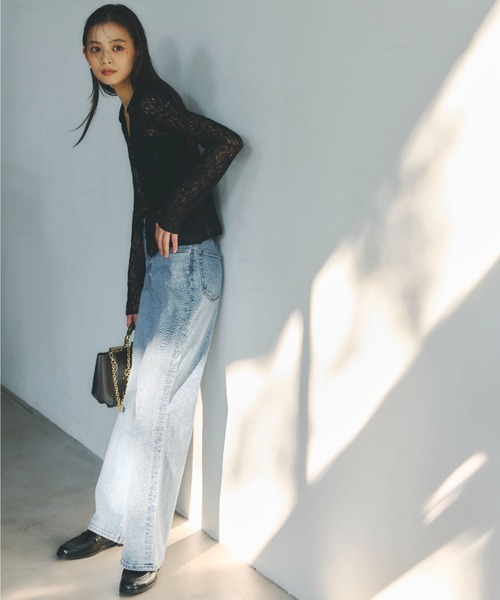 ZOZO限定】ウールレースポロニットトップス（ニット/セーター