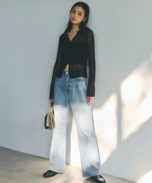 anuans ウールレースニットトップス ホワイト 新品未使用 アニュアンス anuans ウールレースニットトップス （IVORY