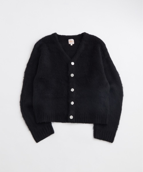 セール】【KOOKY'N】モヘアライクカーディガン(無地/カモ柄