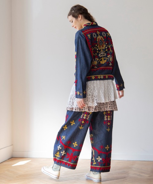 チャイハネ(チャイハネ)の「【チャイハネ】カチ刺繍デニムシャツ(シャツ/ブラウス・レディース・ブラック/ブルー・FREE)」の10枚目の写真