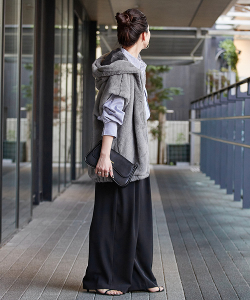 B.C STOCK(ベーセーストック)の「《追加》無地ストライプポケットシャツ(シャツ/ブラウス・レディース・ブルー/ホワイト/ネイビー・FREE)」の16枚目の写真