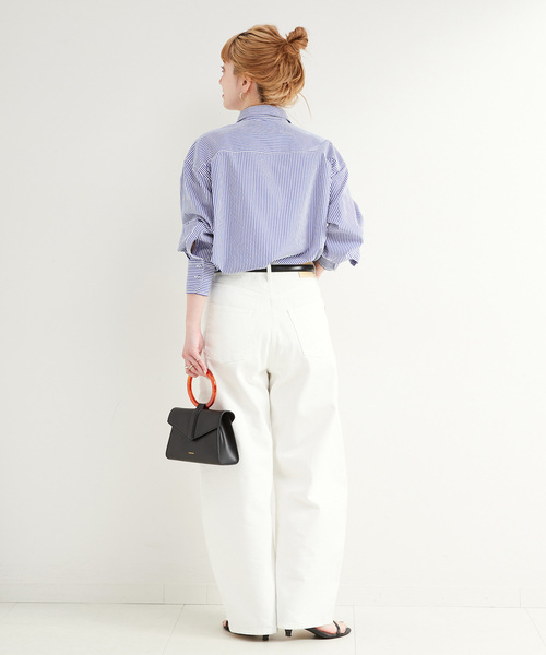 B.C STOCK(ベーセーストック)の「《追加》無地ストライプポケットシャツ(シャツ/ブラウス・レディース・ブルー/ホワイト/ネイビー・FREE)」の19枚目の写真