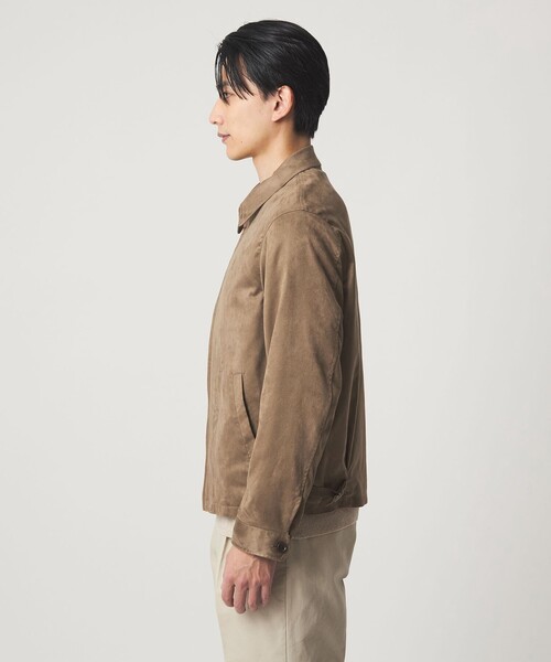 green label relaxing(グリーンレーベルリラクシング)の「DC ポリエステル スエードライク ブルゾン(ブルゾン・メンズ・ベージュ/グレー系・XL/L/M/S)」の6枚目の写真