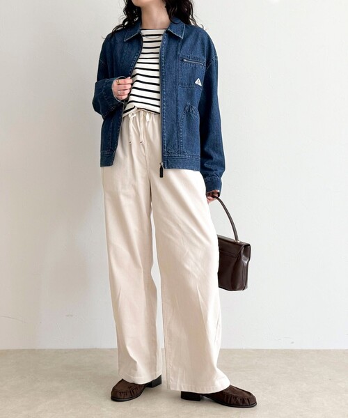 fredy emue（フレディエミュ）の「【GEVACO/ゲバコ】デニムジップアップジャケット（デニムジャケット・レディース・ブルー/ネイビー・38）」の6枚目の写真