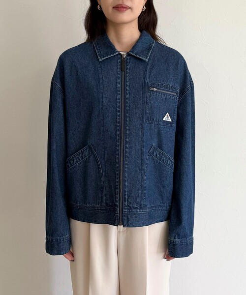 fredy emue（フレディエミュ）の「【GEVACO/ゲバコ】デニムジップアップジャケット（デニムジャケット・レディース・ブルー/ネイビー・38）」の11枚目の写真