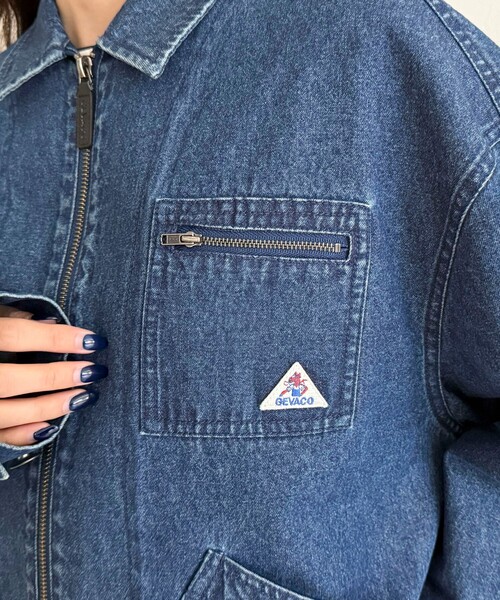 fredy emue（フレディエミュ）の「【GEVACO/ゲバコ】デニムジップアップジャケット（デニムジャケット・レディース・ブルー/ネイビー・38）」の16枚目の写真