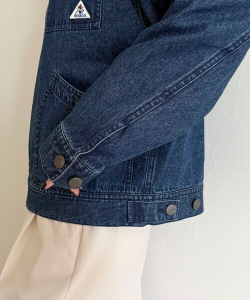 fredy emue（フレディエミュ）の「【GEVACO/ゲバコ】デニムジップアップジャケット（デニムジャケット・レディース・ブルー/ネイビー・38）」の18枚目の写真