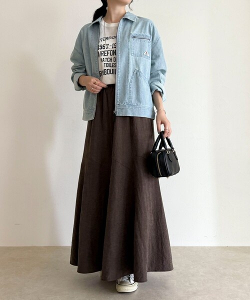 fredy emue（フレディエミュ）の「【GEVACO/ゲバコ】デニムジップアップジャケット（デニムジャケット・レディース・ブルー/ネイビー・38）」の19枚目の写真