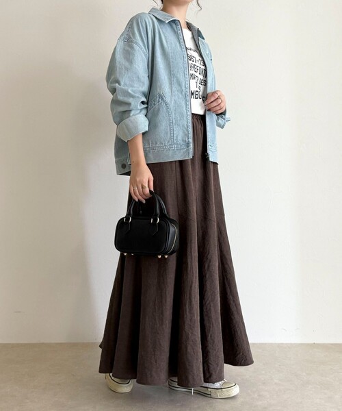 fredy emue（フレディエミュ）の「【GEVACO/ゲバコ】デニムジップアップジャケット（デニムジャケット・レディース・ブルー/ネイビー・38）」の20枚目の写真