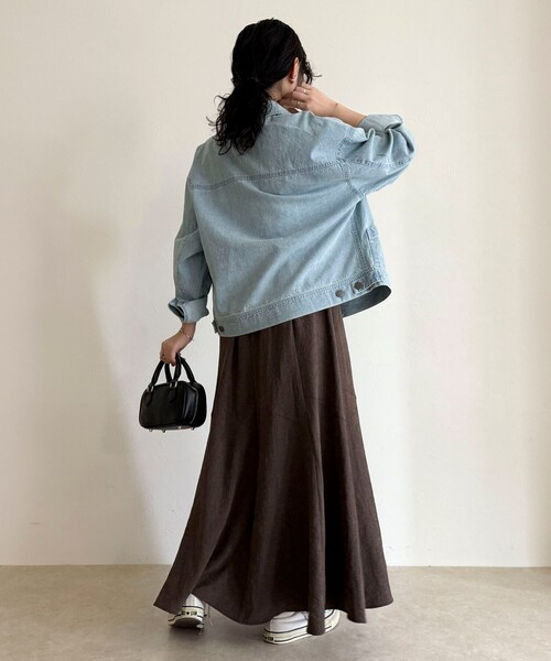 fredy emue（フレディエミュ）の「【GEVACO/ゲバコ】デニムジップアップジャケット（デニムジャケット・レディース・ブルー/ネイビー・38）」の21枚目の写真