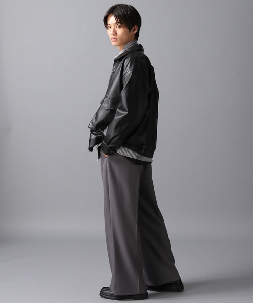 LAKOLE（ラコレ）の「ドライバーズニットカーデ / 598618（ニット/セーター・メンズ・ブラック/パープル/グレー・MEDIUM/LARGE）」の8枚目の写真