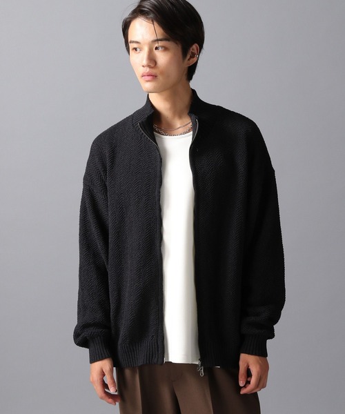 LAKOLE（ラコレ）の「ドライバーズニットカーデ / 598618（ニット/セーター・メンズ・ブラック/パープル/グレー・MEDIUM/LARGE）」の5枚目の写真