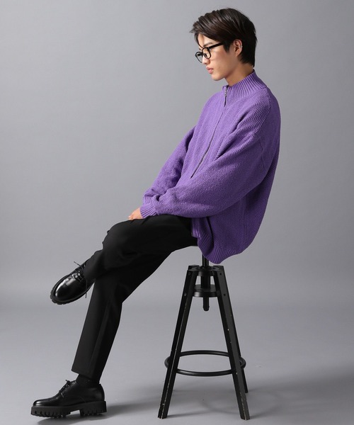 LAKOLE（ラコレ）の「ドライバーズニットカーデ / 598618（ニット/セーター・メンズ・ブラック/パープル/グレー・MEDIUM/LARGE）」の11枚目の写真