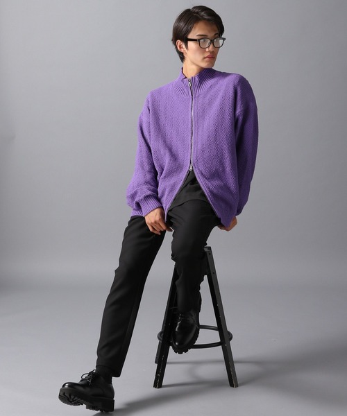 LAKOLE（ラコレ）の「ドライバーズニットカーデ / 598618（ニット/セーター・メンズ・ブラック/パープル/グレー・MEDIUM/LARGE）」の12枚目の写真