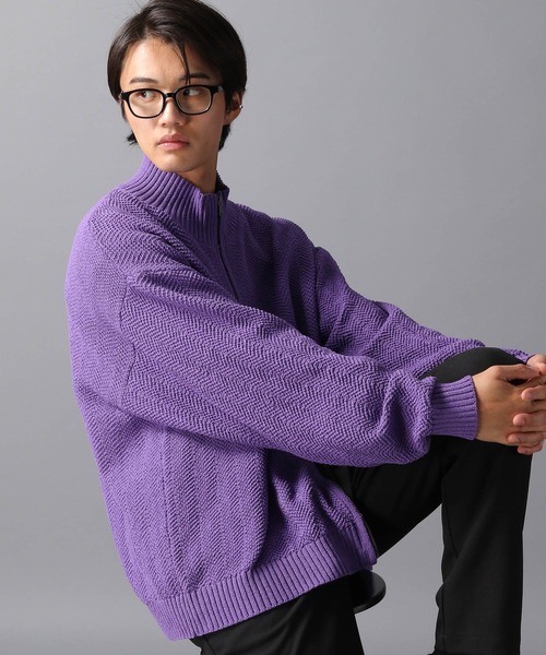 LAKOLE（ラコレ）の「ドライバーズニットカーデ / 598618（ニット/セーター・メンズ・ブラック/パープル/グレー・MEDIUM/LARGE）」の13枚目の写真