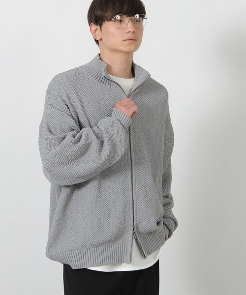 LAKOLE（ラコレ）の「ドライバーズニットカーデ / 598618（ニット/セーター・メンズ・ブラック/パープル/グレー・MEDIUM/LARGE）」の21枚目の写真