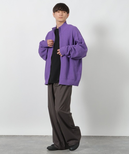 LAKOLE（ラコレ）の「ドライバーズニットカーデ / 598618（ニット/セーター・メンズ・ブラック/パープル/グレー・MEDIUM/LARGE）」の22枚目の写真